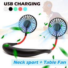 Load image into Gallery viewer, USB Rechargeable Portable Neck Fan