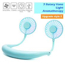 Load image into Gallery viewer, USB Rechargeable Portable Neck Fan