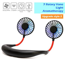 Load image into Gallery viewer, USB Rechargeable Portable Neck Fan