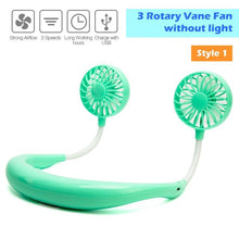Load image into Gallery viewer, USB Rechargeable Portable Neck Fan
